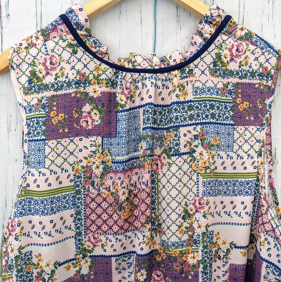 3/$20 Modcloth Plus Size Faux Patchwork Boho Top - Picture 7 of 8